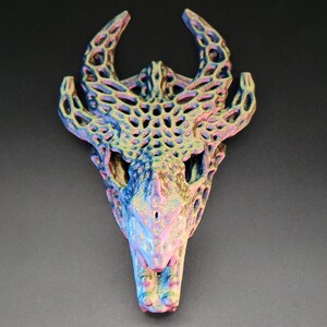 Curved Horn Dragon Skull Aquarium Decoration Shrimp Hide Fish Shelter image 5