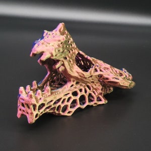 Curved Horn Dragon Skull Aquarium Decoration Shrimp Hide Fish Shelter image 8