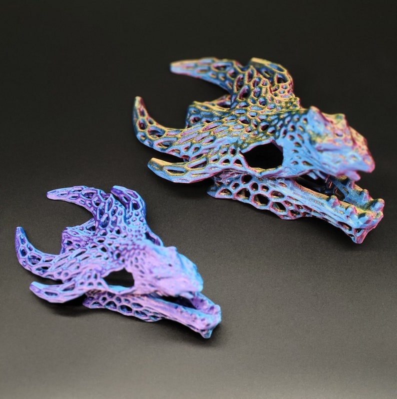 Curved Horn Dragon Skull Aquarium Decoration Shrimp Hide Fish Shelter image 2