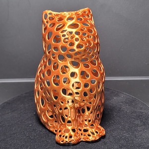 Sitting Cat Voronoi Aquarium Decoration