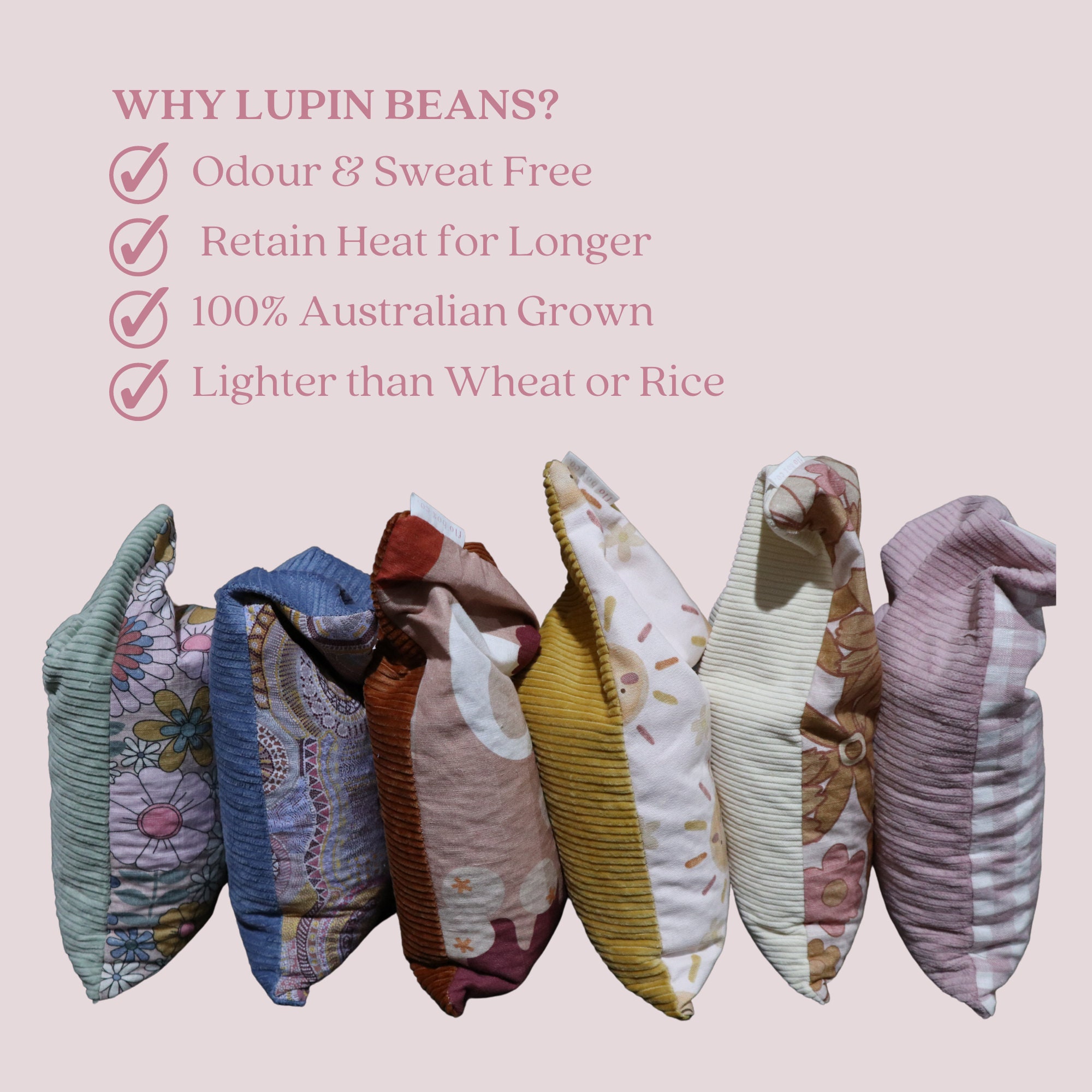 Lupin Bean Heat Pack / Cold Pack Heat Pack Handmade in Etsy Australia