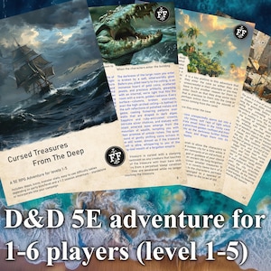 Cursed Treasures From The Deep - a flexible and atmospheric one-shot (or multi-shot) 5e RPG adventure (D&D)