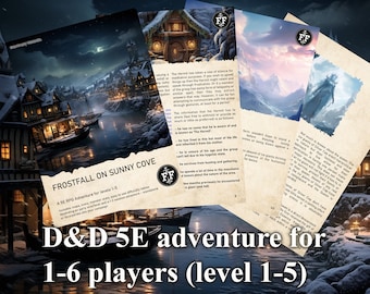 Frostfall On Sunny Cove - ett flexibelt och atmosfäriskt 5E RPG-äventyr i ett enda skott (D&D)