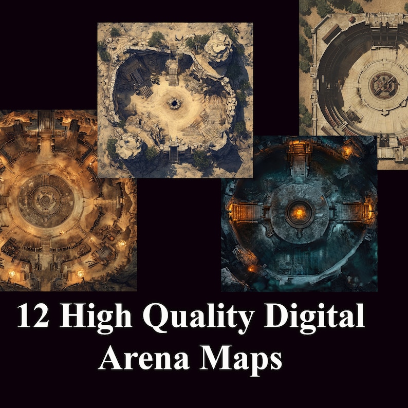 12 High Quality Arena Combat Maps (for Use in D&D or Other Rpgs) - Etsy