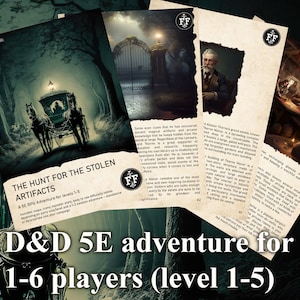 La caza de los artefactos robados: una aventura RPG 5E flexible y atmosférica de una sola vez (D&D)