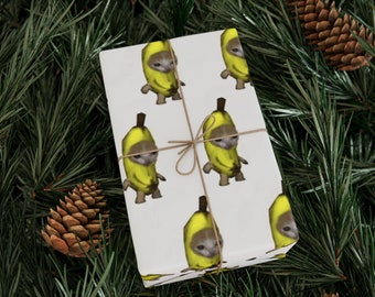 Banana Cat Gift Wrapping Paper