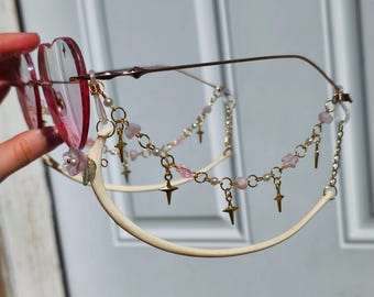 Real coyote rib bone glasses chains
