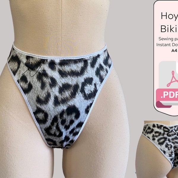 High-Waisted High-Cut Bikini PDF Schnittmuster