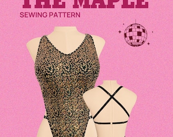 Strappy Back Pole Dance Trikot Schnittmuster PDF | Exotisches Bodysuit Muster | A4 US Letter A0