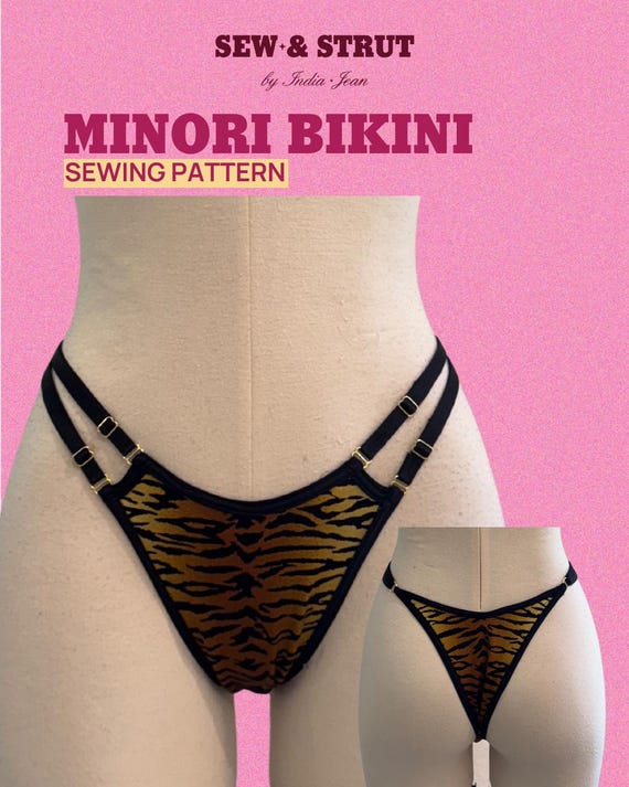 Minori Bikini Pattern – Double Strap Dolphin Back - PDF Pattern - A4 US Letter - AO Layered