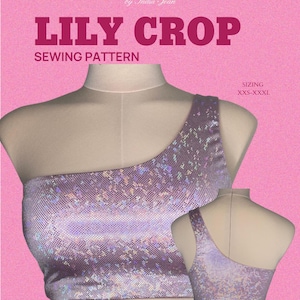 How to make once shoulder crop PDF sewing pattern