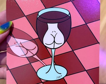 Wine Glass Art Print