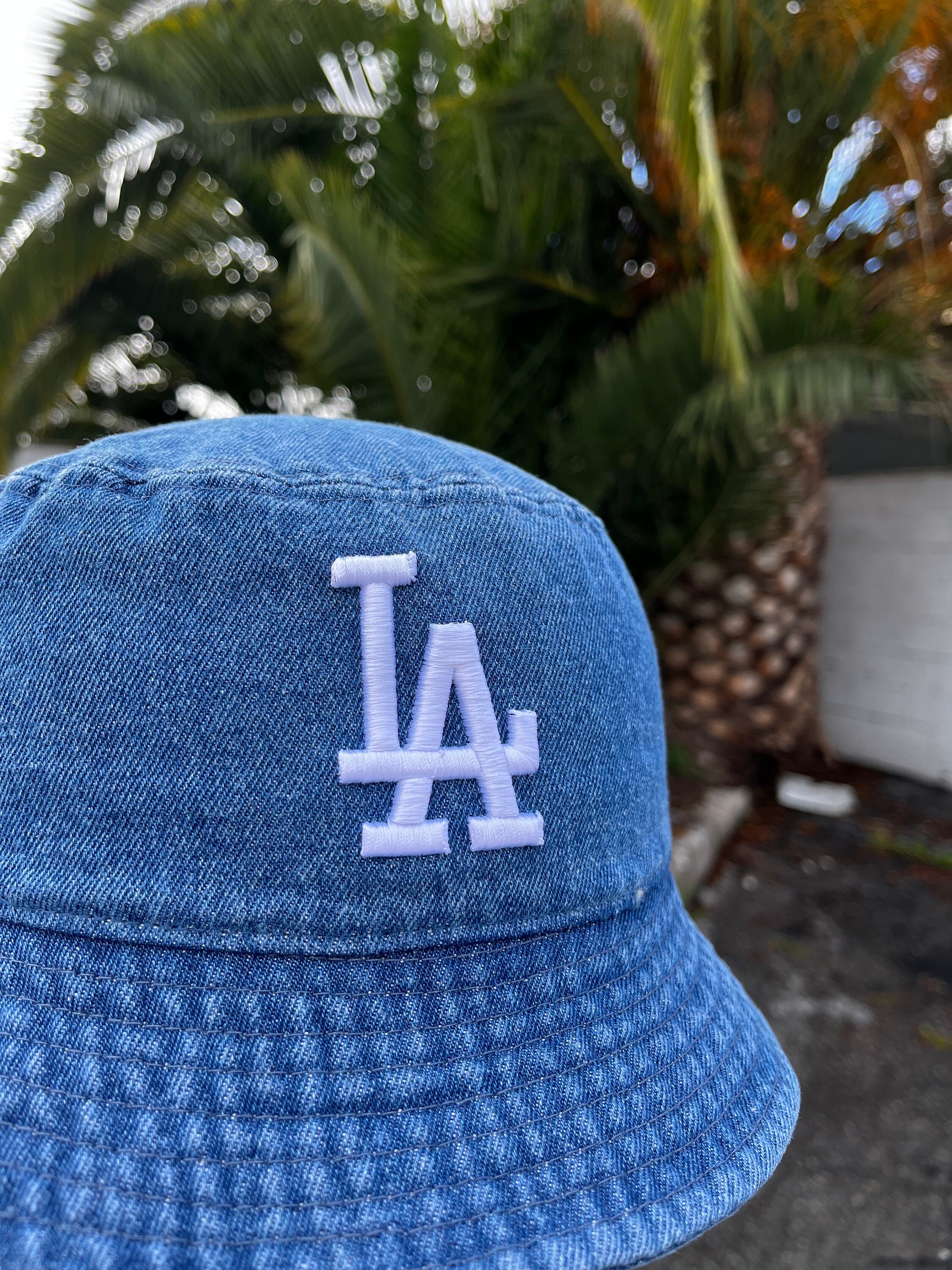 Dark Denim Los Angeles Dodgers Bucket Hat Etsy