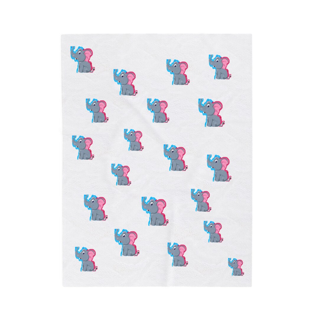 Baby Elephant Plush Blanket Etsy