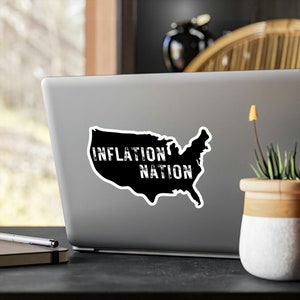 Inflation Nation &quot;USA Blackout&quot; Durable Vinyl Sticker. Weather-Resistant for a Car, Water Bottle, etc.