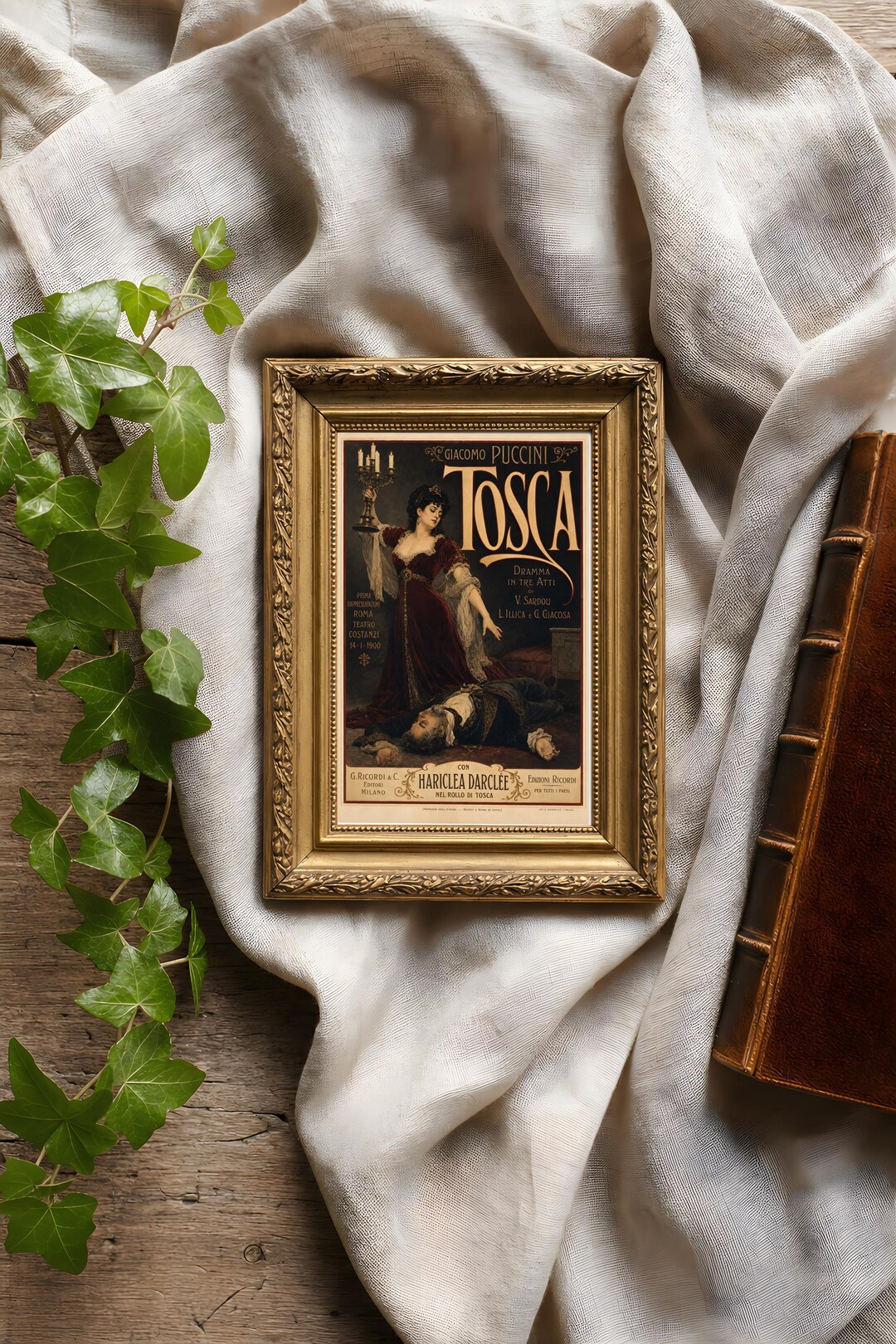 Italian Opera Poster Vintage Italian Opera Poster Print | Wall Art - Etsy
