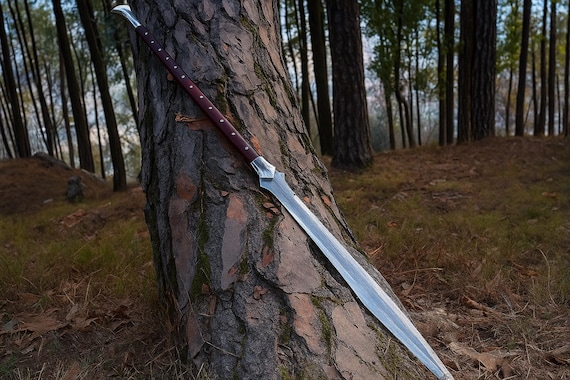 Handmade Viking Spear Sword: Carbon Steel Hunting & Camping Tool