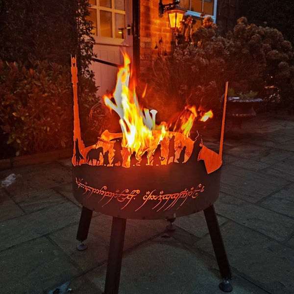 Lord of the Ring Fire Pit Ring Etsy UK