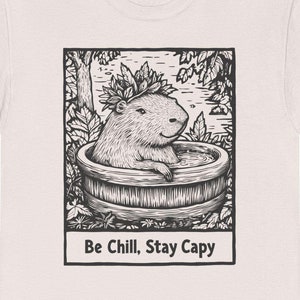 Chill Capybara Shirt, Funny Animal Graphic Tee, Vintage Capybara Art, Cute Rodent Relaxation Silly Shirt, Cozy Unisex Aesthetic Tee Gift