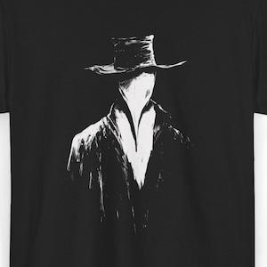 Faceless Man Gothic Ghostly Shirt, Mysterious Dark Academia Aesthetic Tee, Goth Grunge Minimal Horror Art Shirt Monster Folklore Graphic Tee