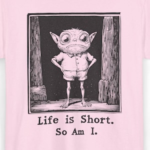 Funny Goblin Shirt, Goblincore Aesthetic Tee, Short Friend Shirt, Cute Fantasy Shirt, Cottagecore Vintage Graphic Tee, Whimsical Goblin Gift