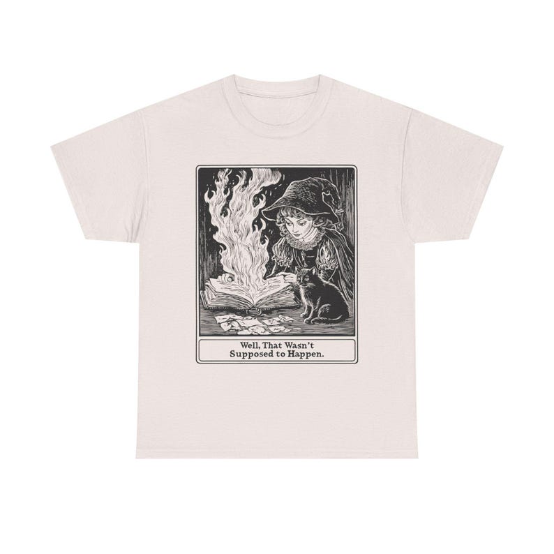 Zabawna koszulka czarownicy, Vintage Witchcraft Dark Academia Estetyka, Gothic Spellbook Miłośnik Prezentów Witchy Cat T-Shirt Upiorny Halloween Witchcore Tee zdjęcie 3