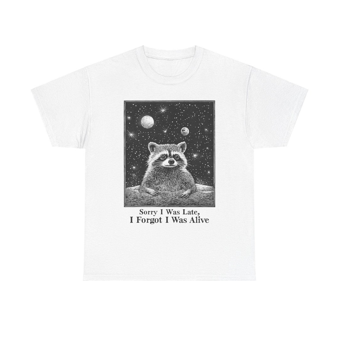 Funny Cute Space Raccoon Shirt, Surreal Existential Sarcastic Tee ...