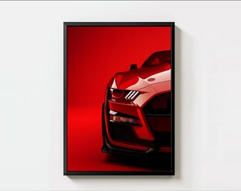 Muscle Car Poster, American Sports Car Poster, Cool Wall Art, Car Poster, Car Poster Gifts for Father and Son - Digital File