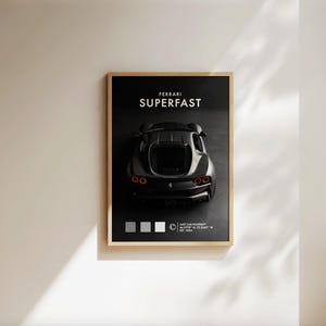 Ferrari Superfast Poster, Sports Car Poster, Car Poster, Ferrari Superfast Car Poster, Car Poster Gifts for Father and Son - Digital File