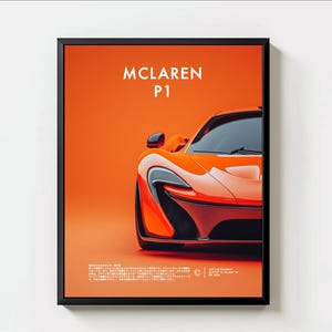 McLaren Poster, McLaren Super Car Posters, Car Photography, McLaren Car Posters for Father and Son Gift, Unframed 11x14&quot;