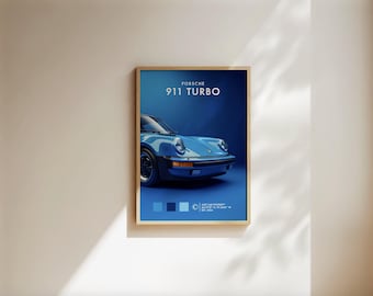 Porsche 911 Poster, Sports Car Poster, Porsche Wall Art, Porsche Car Poster, Car Poster Gifts for Father and Son - Digital File