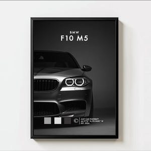 BMW F10 M5 Poster, Sports Car Poster, BMW F10 M5 Wall Art, BMW Car ...