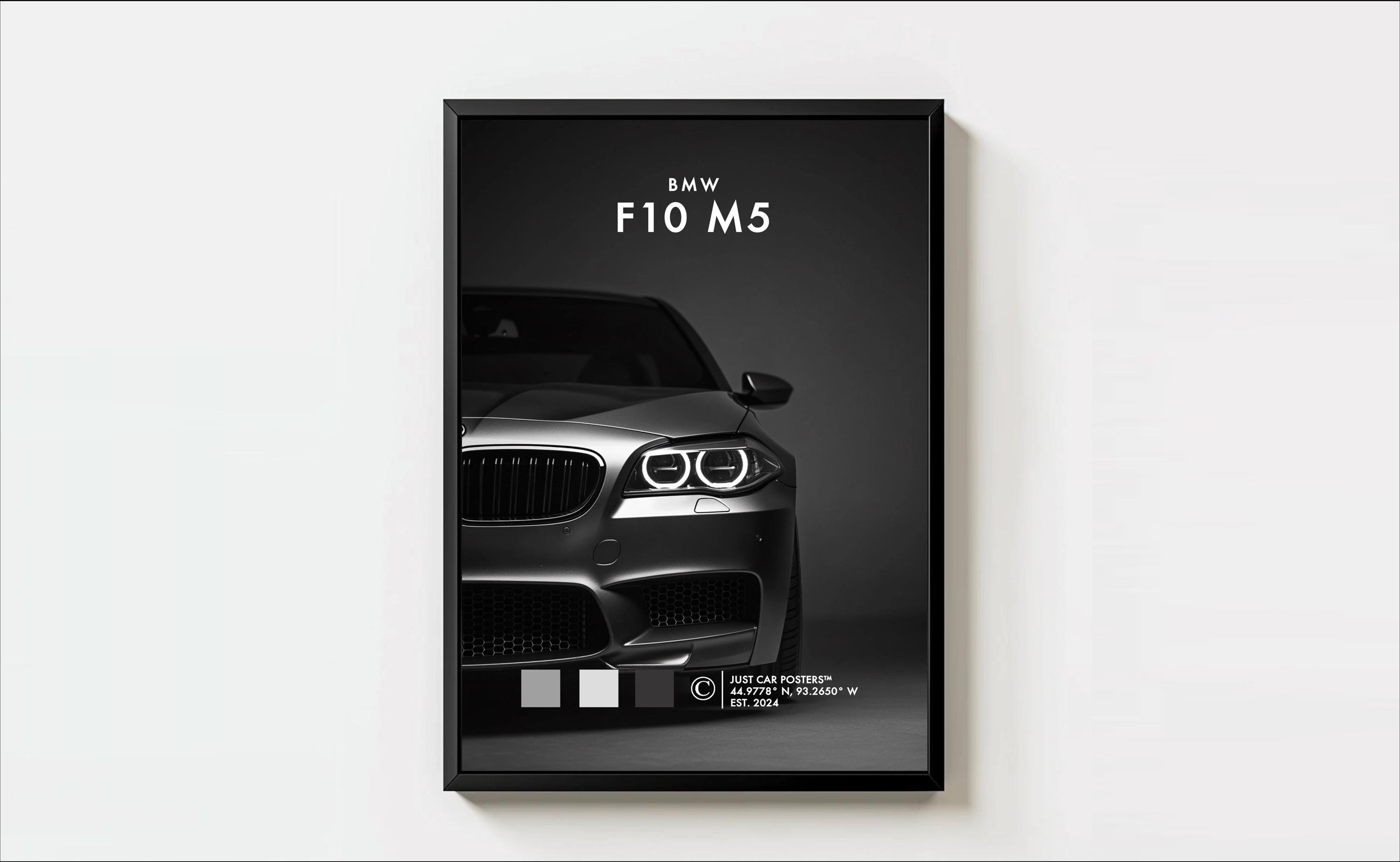 BMW F10 M5 Poster, Sports Car Poster, BMW F10 M5 Wall Art, BMW Car ...