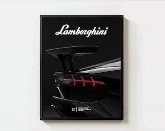 Lamborghini Poster Print, Lamborghini Super Car Posters, Lamborghini Car Posters for Father and Son Gift, Unframed 11x14" & 8x10"