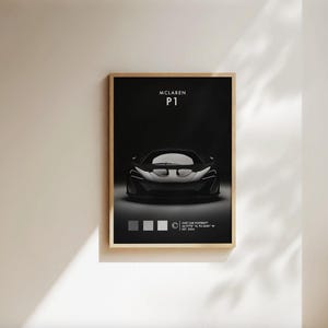 McLaren-poster, autoposter, McLaren-muurkunst, tijdschriftautoposter, McLaren-poster, autoposter cadeaus voor vader en zoon - digitaal bestand
