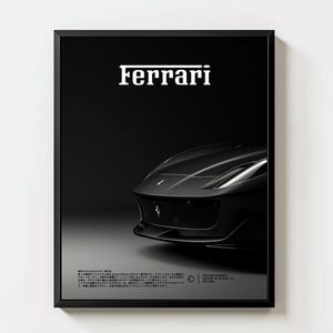 Ferrari Poster Print, Ferrari Posters, Ferrari Photography, Ferrari Car Posters for Father and Son Gift, Unframed 11x14&quot; and 8x10&quot;