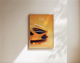 McLaren Poster, Sports Car Poster, McLaren Print, McLaren Car Poster, Car Poster Gifts for Father and Son - Digital File