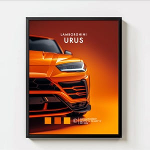 Lamborghini Urus Poster Print, Lamborghini Urus Posters, Car Photography, Urus Car Posters for Father and Son Gift, Unframed 11x14&quot; & 8x10&quot;
