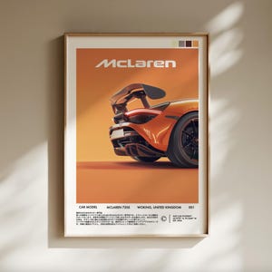 McLaren Poster, McLaren Kunstdruck, Sportwagen Wandkunst, Retro Magazin Auto Poster, McLaren Poster Autokunst - Digitaler Download Datei