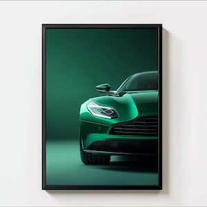Affiche de voiture de sport, affiche de voiture britannique, art mural, affiche de voiture de magazine, affiche de voiture, art déco voiture moderne fête des pères - fichier numérique