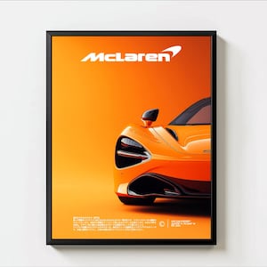 Mclaren-posterafdruk, Mclaren Super Car-posters, Mclaren-autoposters voor cadeau vader en zoon - digitaal bestand