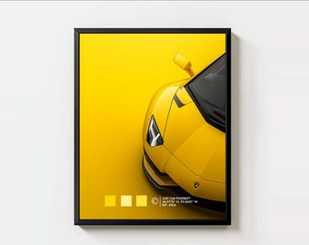 Lamborghini Aventador Poster, Super Car Posters, Car Photography, Lamborghini Aventador Car Posters for Father and Son Gift, Unframed 11x14"
