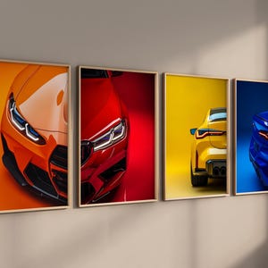 Super Car Posters, German Car Posters Set, Car Print Bundle, Sports Car Posters for Birthday, Car Poster Gifts - Digital Download Files