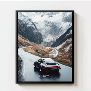 Impression d&#39;affiches Porsche, affiches de super voitures, photographie de voitures, affiches de voitures Porsche 911 pour père et fils, cadeau - fichier numérique