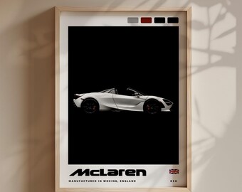 McLaren 765LT Supercar Coupé, Ilustración Vectorial Foto editorial