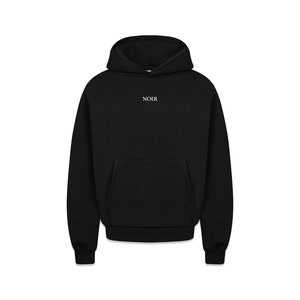 NOIR Designer Hoodie | Drop-Shoulder | Highneck-Kragen | Heavyweight | Bio Baumwolle