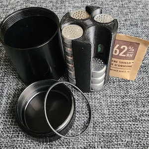 Storz & Bickel Dosing Capsule Caddy for Mighty/Crafty/Venty - Airtight, Smell Proof, Aluminum Container and Medical Grade ASA Plastic Insert
