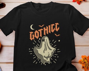 Gothicc Shirt, Thick Thighs Shirt, goth graphic tee, Thicc Goth Shirt, Pastel Goth shirt, Creepy Cute Ghost, gothic clothing, gothic clothes