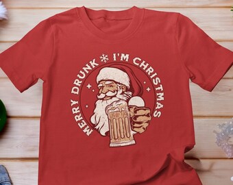 Merry Drunk I'm Christmas Shirt,  Christmas Drinking Shirt, Merry And Drunk Shirt, Day Drinking Shirt, Christmas Party Shirt, Santa drinking