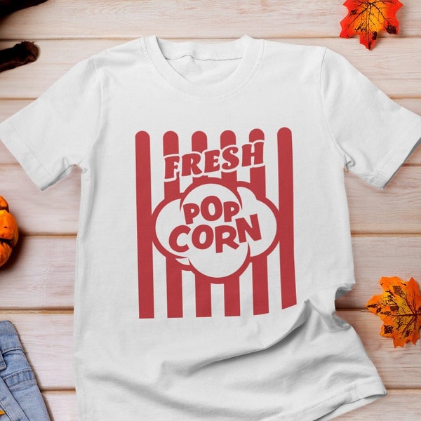 Fresh Popcorn Costume Shirt, Last Minute Costume for Halloween, Funny Retro Vintage, Lazy Halloween Costume Shirt, Popcorn Costume Halloween